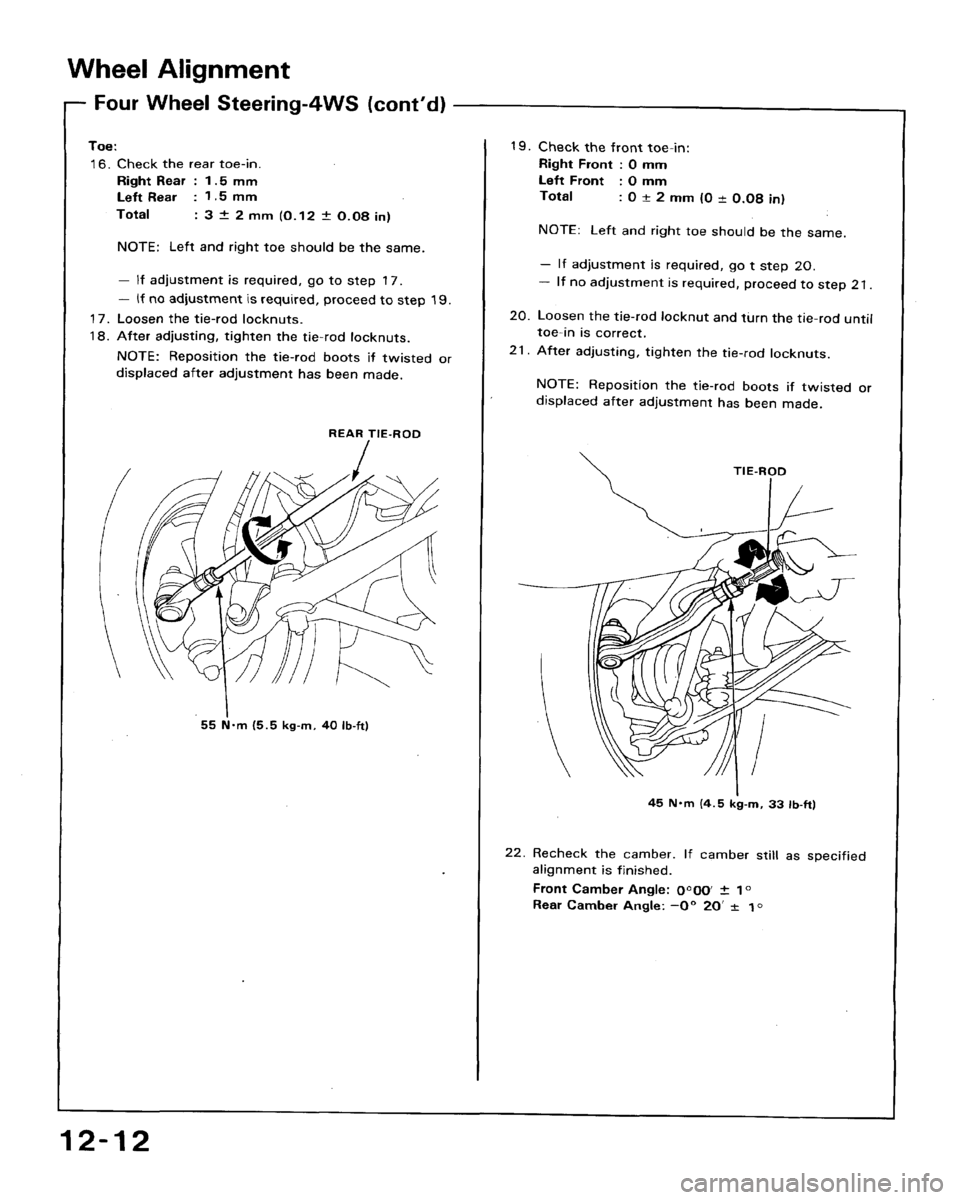 HONDA ACCORD 1992 CB / 4.G Workshop Manual 