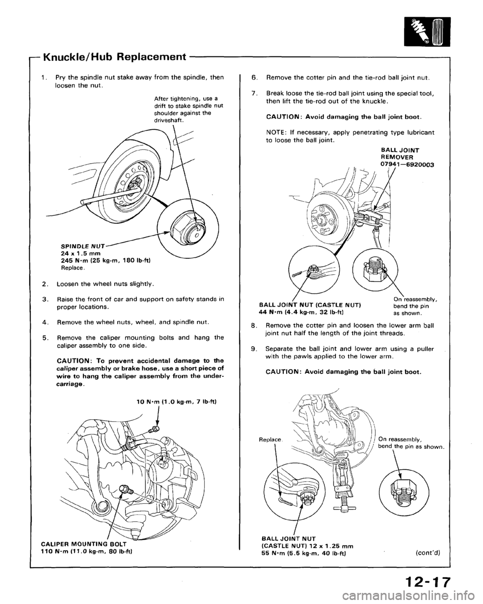 HONDA ACCORD 1992 CB / 4.G Workshop Manual 
