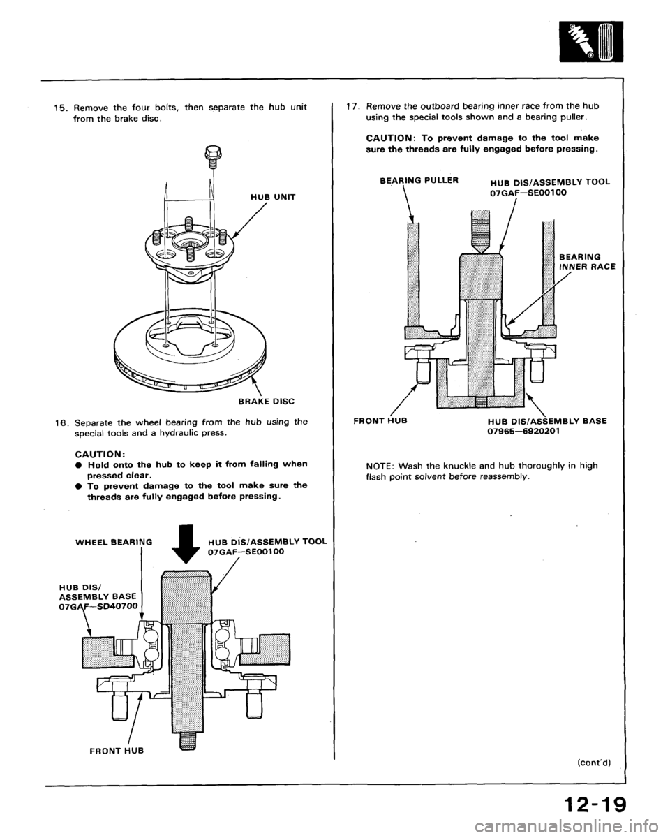 HONDA ACCORD 1992 CB / 4.G Workshop Manual 