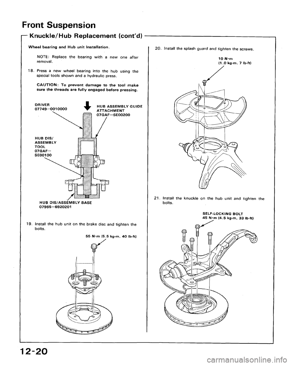 HONDA ACCORD 1992 CB / 4.G Workshop Manual 