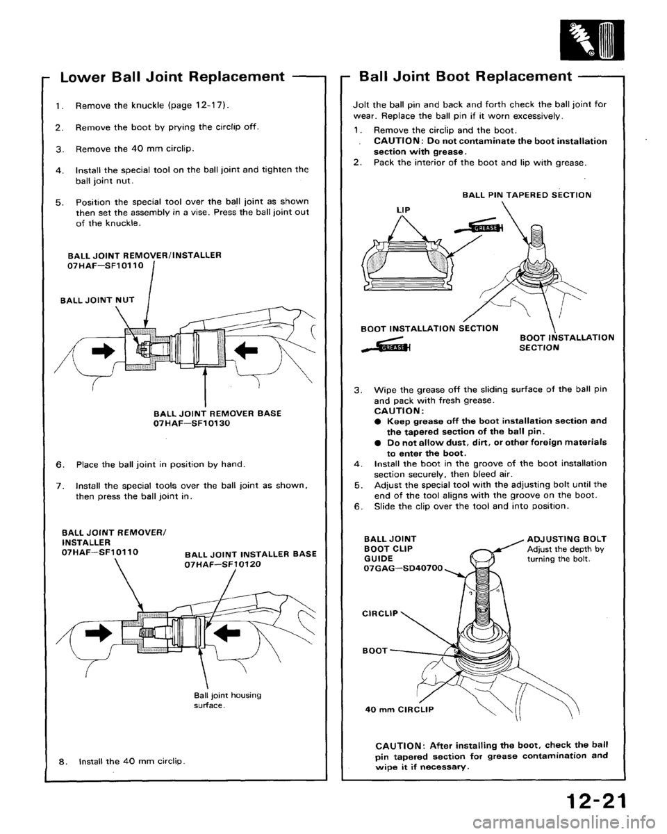 HONDA ACCORD 1992 CB / 4.G Workshop Manual 