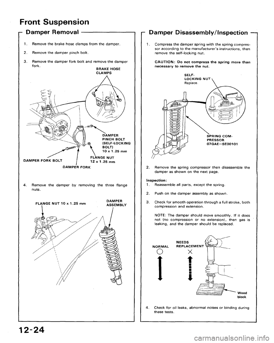 HONDA ACCORD 1992 CB / 4.G Workshop Manual 