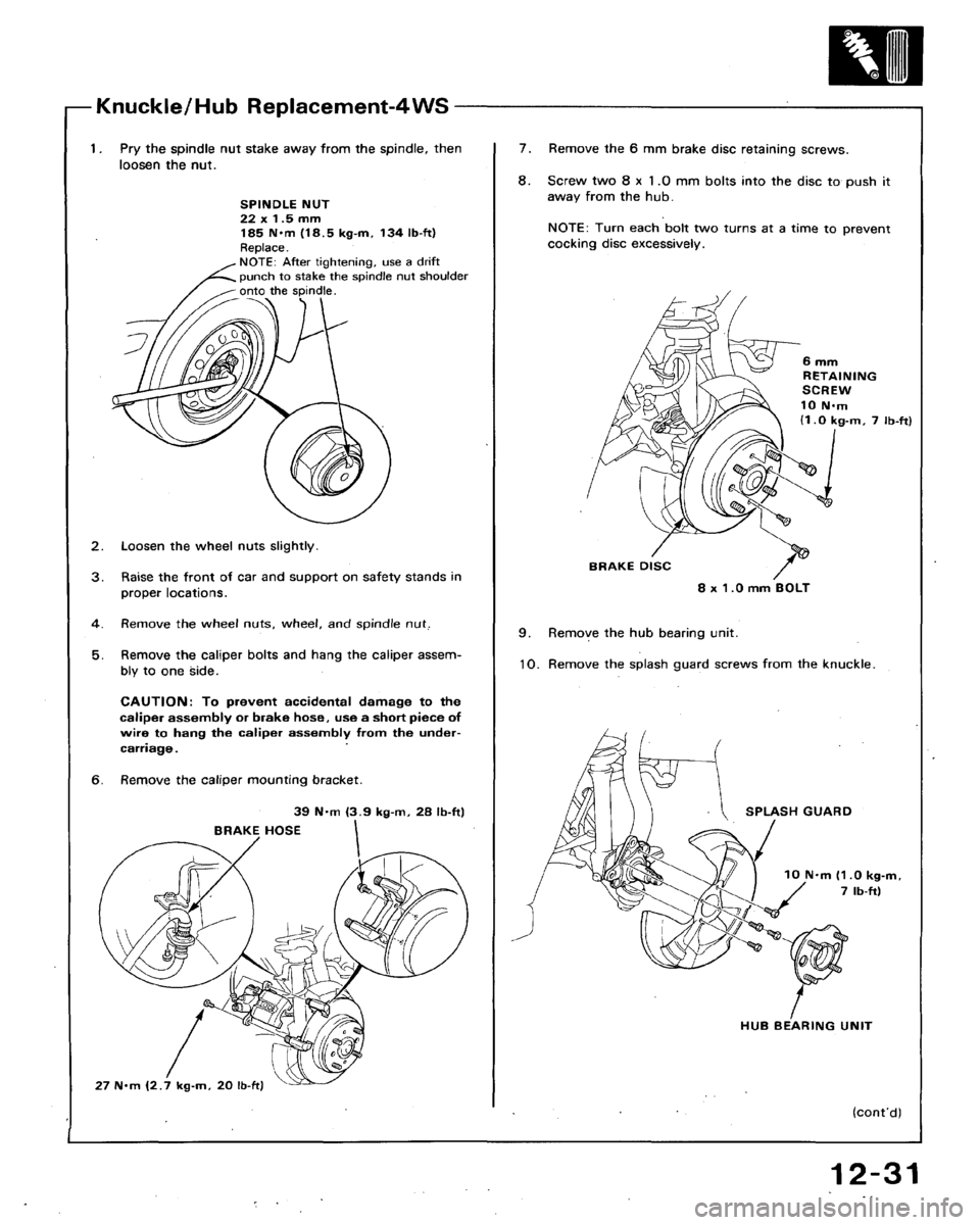 HONDA ACCORD 1992 CB / 4.G Workshop Manual 