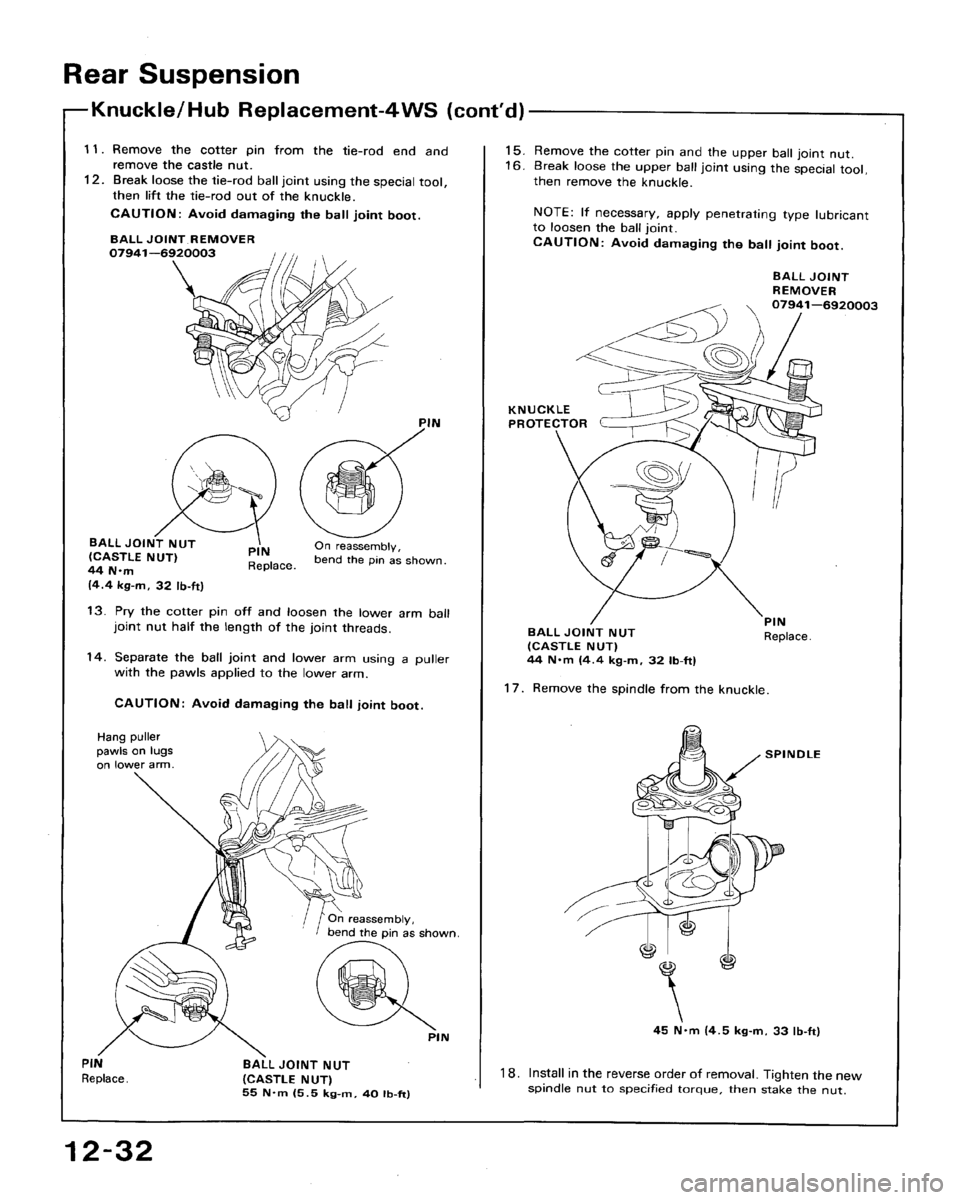 HONDA ACCORD 1992 CB / 4.G Workshop Manual 