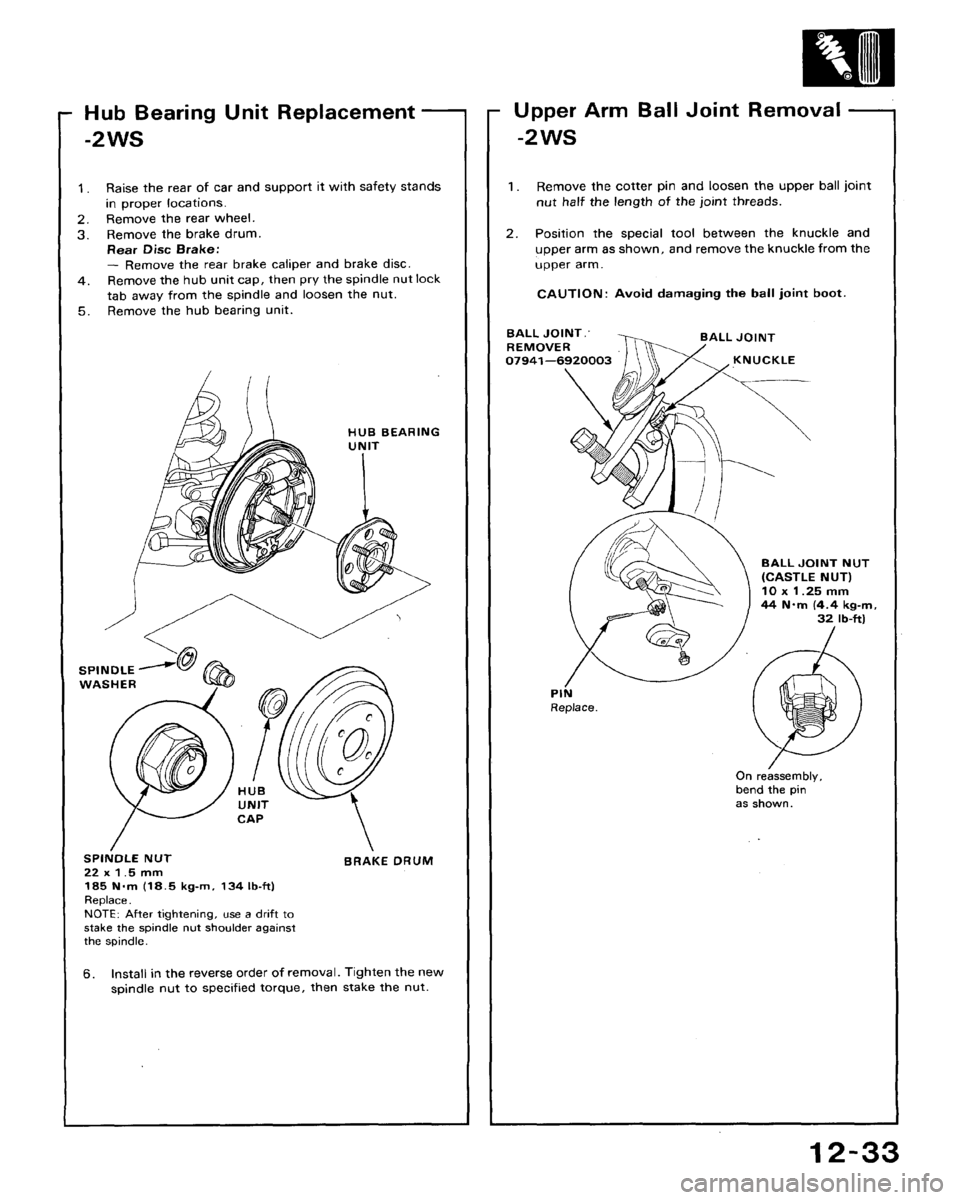 HONDA ACCORD 1992 CB / 4.G Workshop Manual 