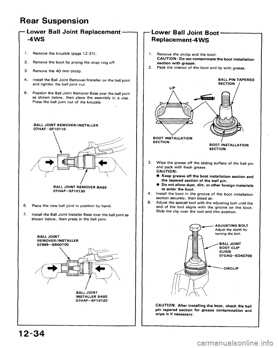HONDA ACCORD 1992 CB / 4.G Workshop Manual 