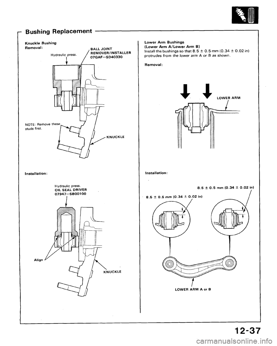 HONDA ACCORD 1992 CB / 4.G Workshop Manual 