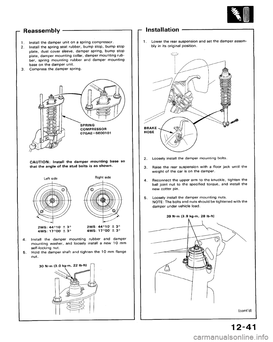 HONDA ACCORD 1992 CB / 4.G Workshop Manual 