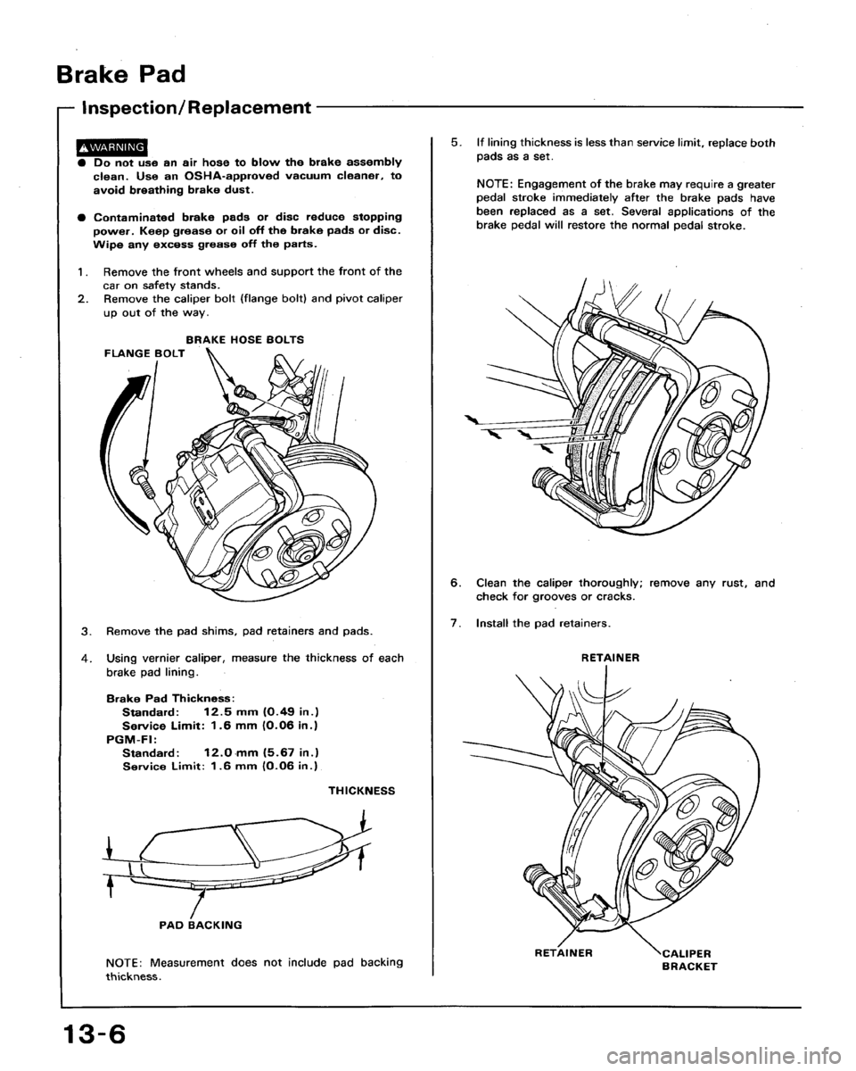 HONDA ACCORD 1992 CB / 4.G Workshop Manual 