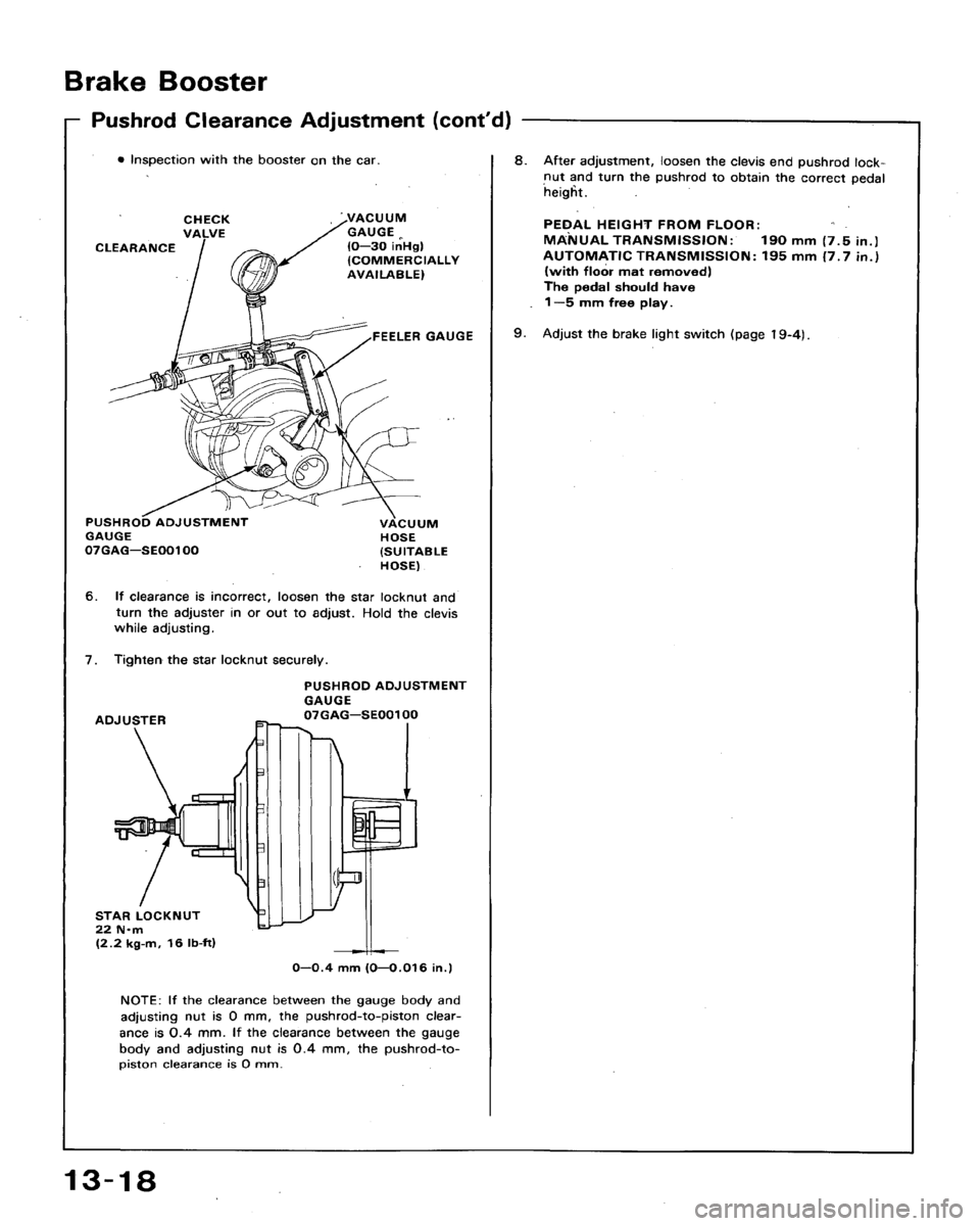 HONDA ACCORD 1992 CB / 4.G Workshop Manual 
