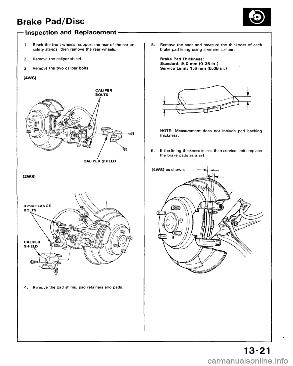 HONDA ACCORD 1992 CB / 4.G Workshop Manual 