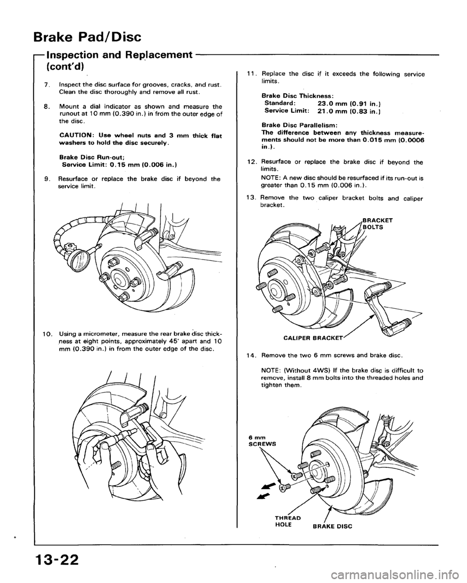 HONDA ACCORD 1992 CB / 4.G Workshop Manual 