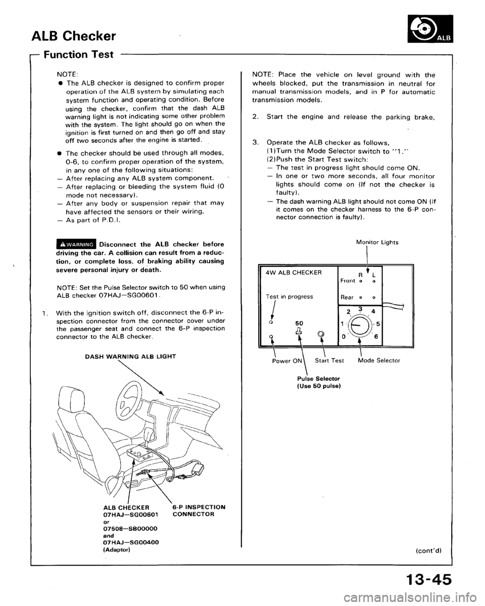 HONDA ACCORD 1992 CB / 4.G Workshop Manual 