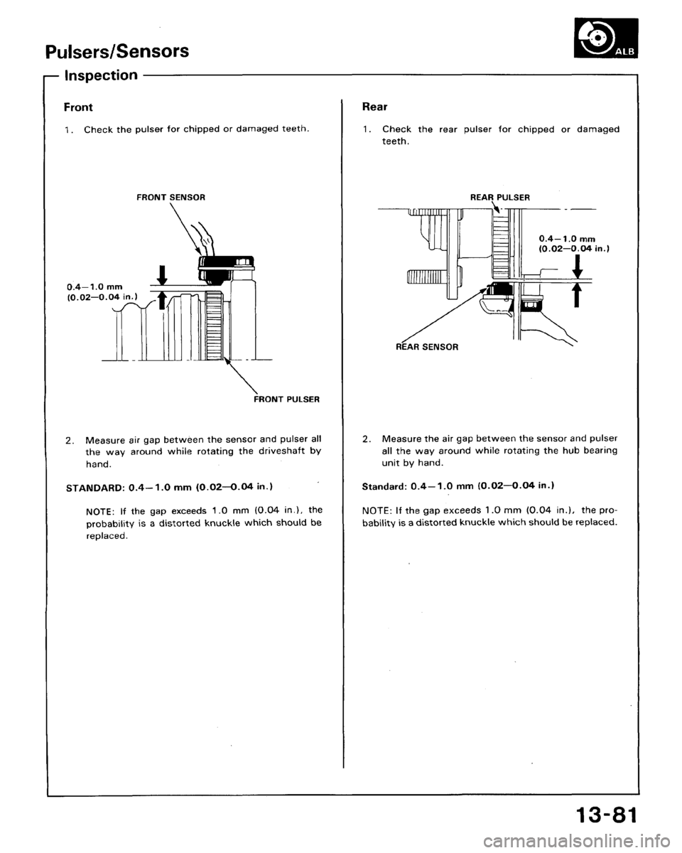 HONDA ACCORD 1992 CB / 4.G Workshop Manual 