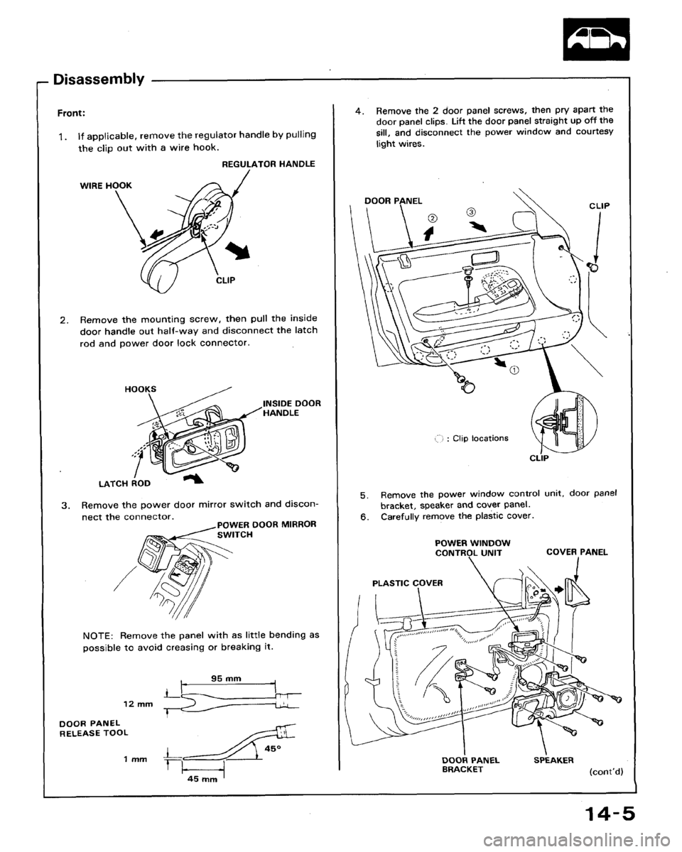 HONDA ACCORD 1992 CB / 4.G Workshop Manual 