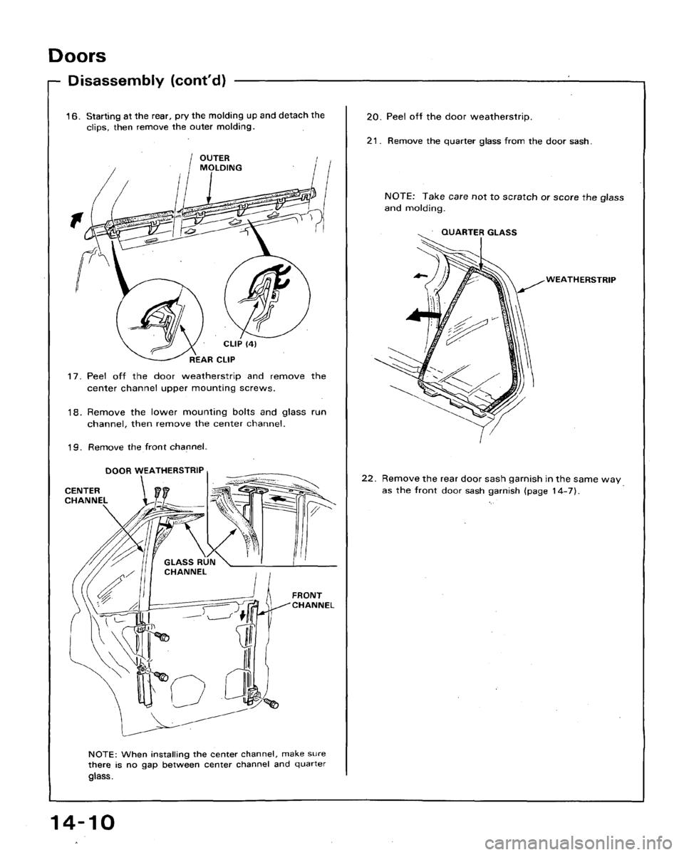 HONDA ACCORD 1992 CB / 4.G Workshop Manual 