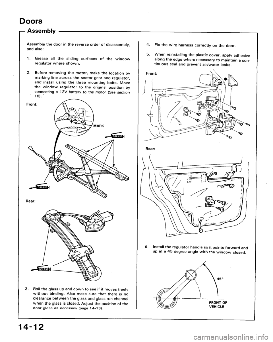 HONDA ACCORD 1992 CB / 4.G Workshop Manual 