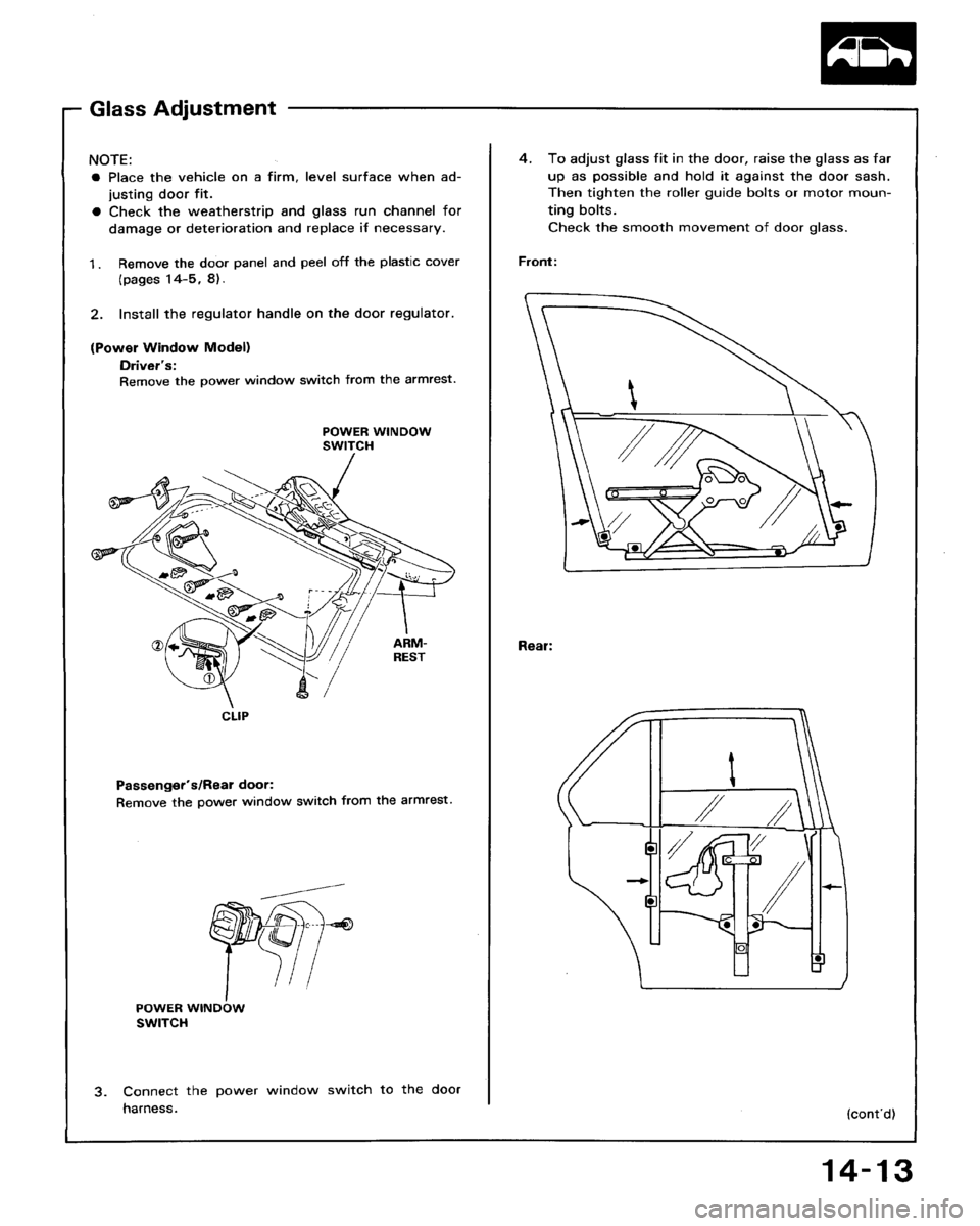 HONDA ACCORD 1992 CB / 4.G Workshop Manual 