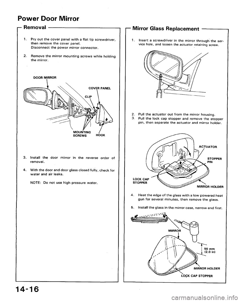 HONDA ACCORD 1992 CB / 4.G Workshop Manual 