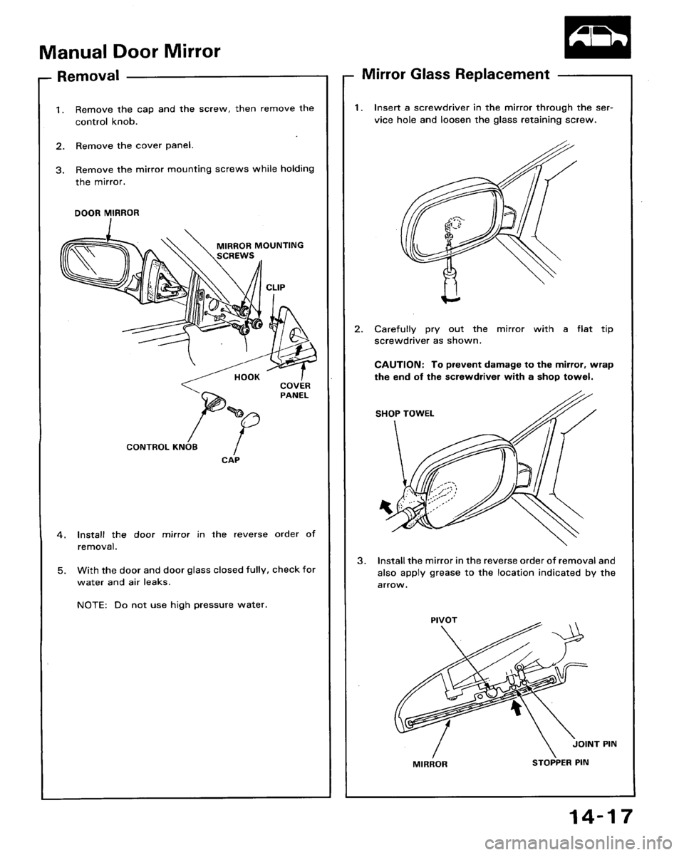 HONDA ACCORD 1992 CB / 4.G Workshop Manual 