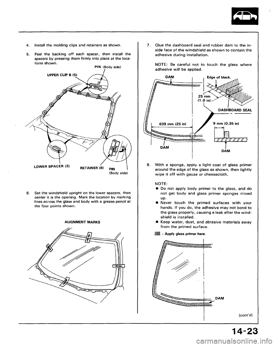 HONDA ACCORD 1992 CB / 4.G Workshop Manual 