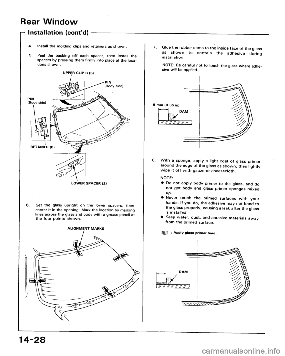 HONDA ACCORD 1992 CB / 4.G Workshop Manual 