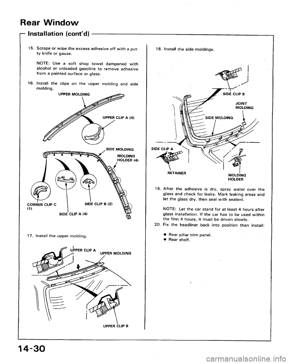 HONDA ACCORD 1992 CB / 4.G Workshop Manual 