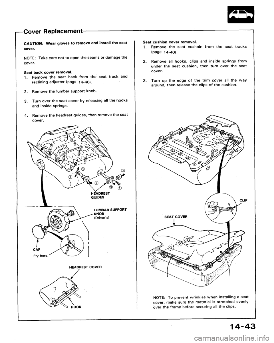 HONDA ACCORD 1992 CB / 4.G Workshop Manual 