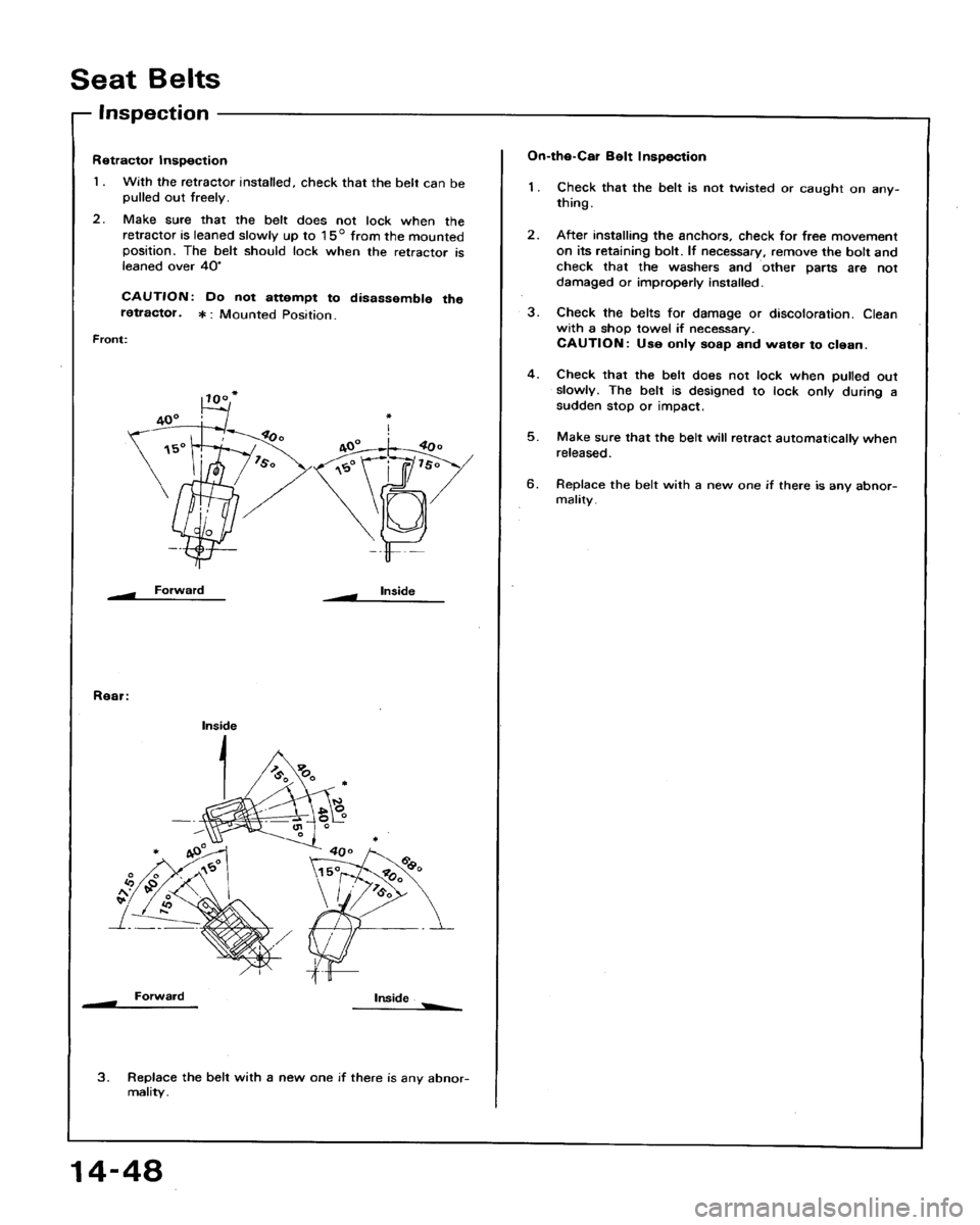 HONDA ACCORD 1992 CB / 4.G Workshop Manual 