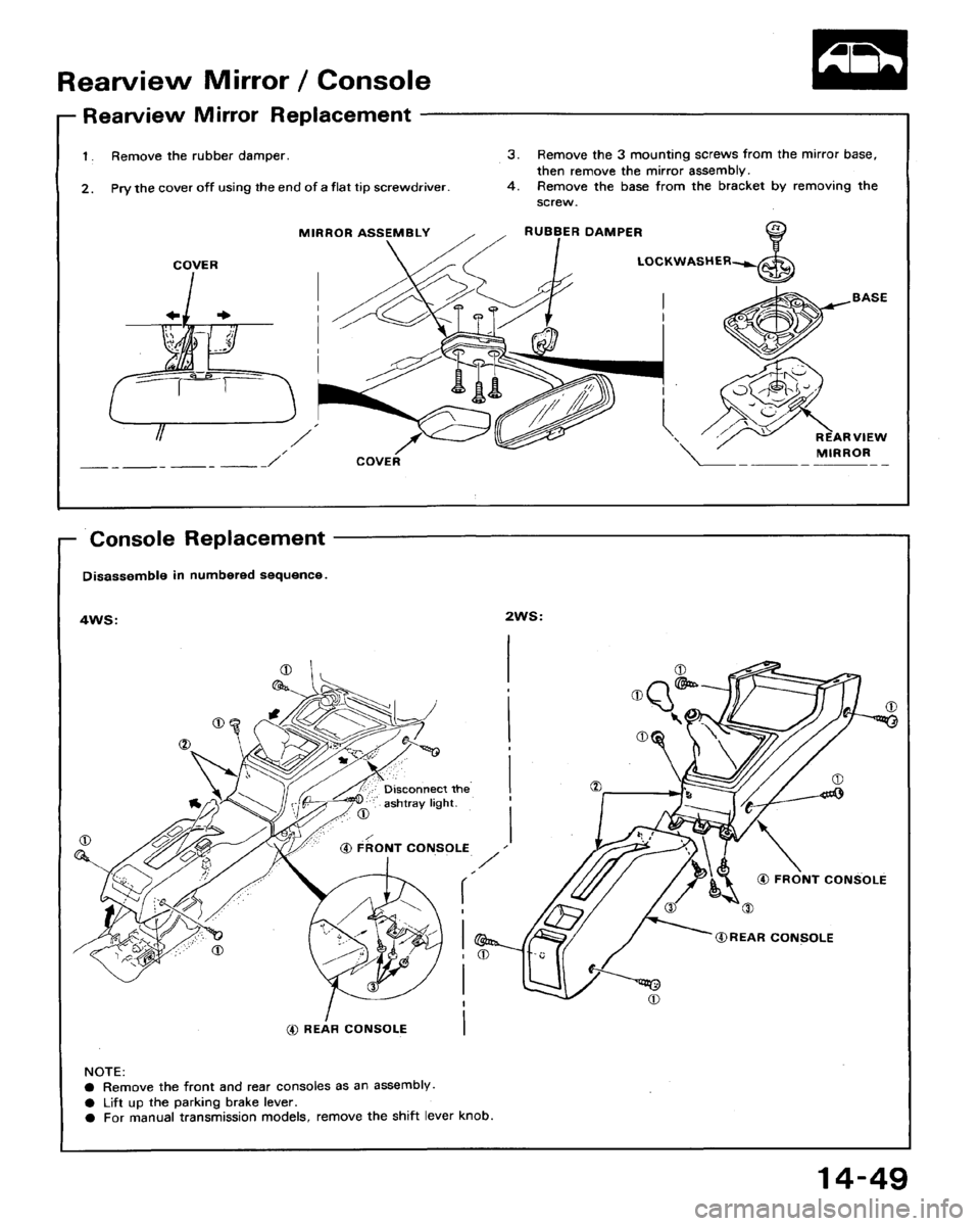 HONDA ACCORD 1992 CB / 4.G Workshop Manual 