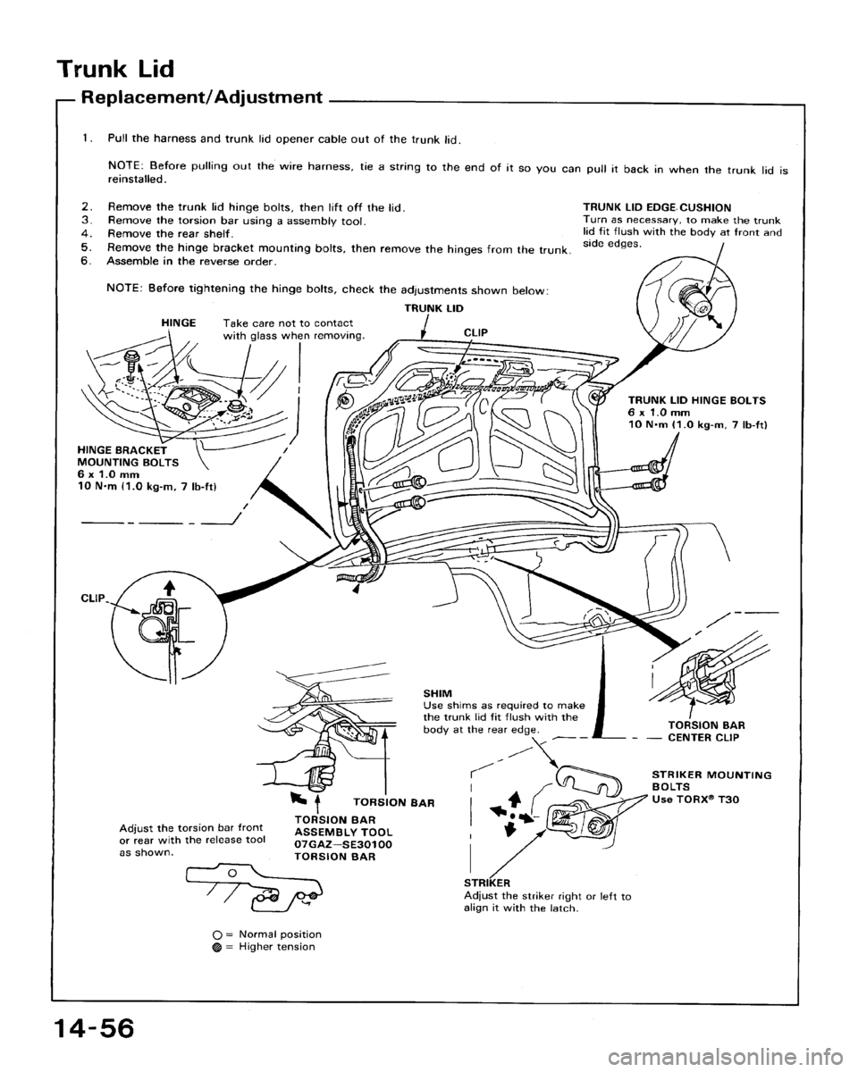HONDA ACCORD 1992 CB / 4.G Workshop Manual 