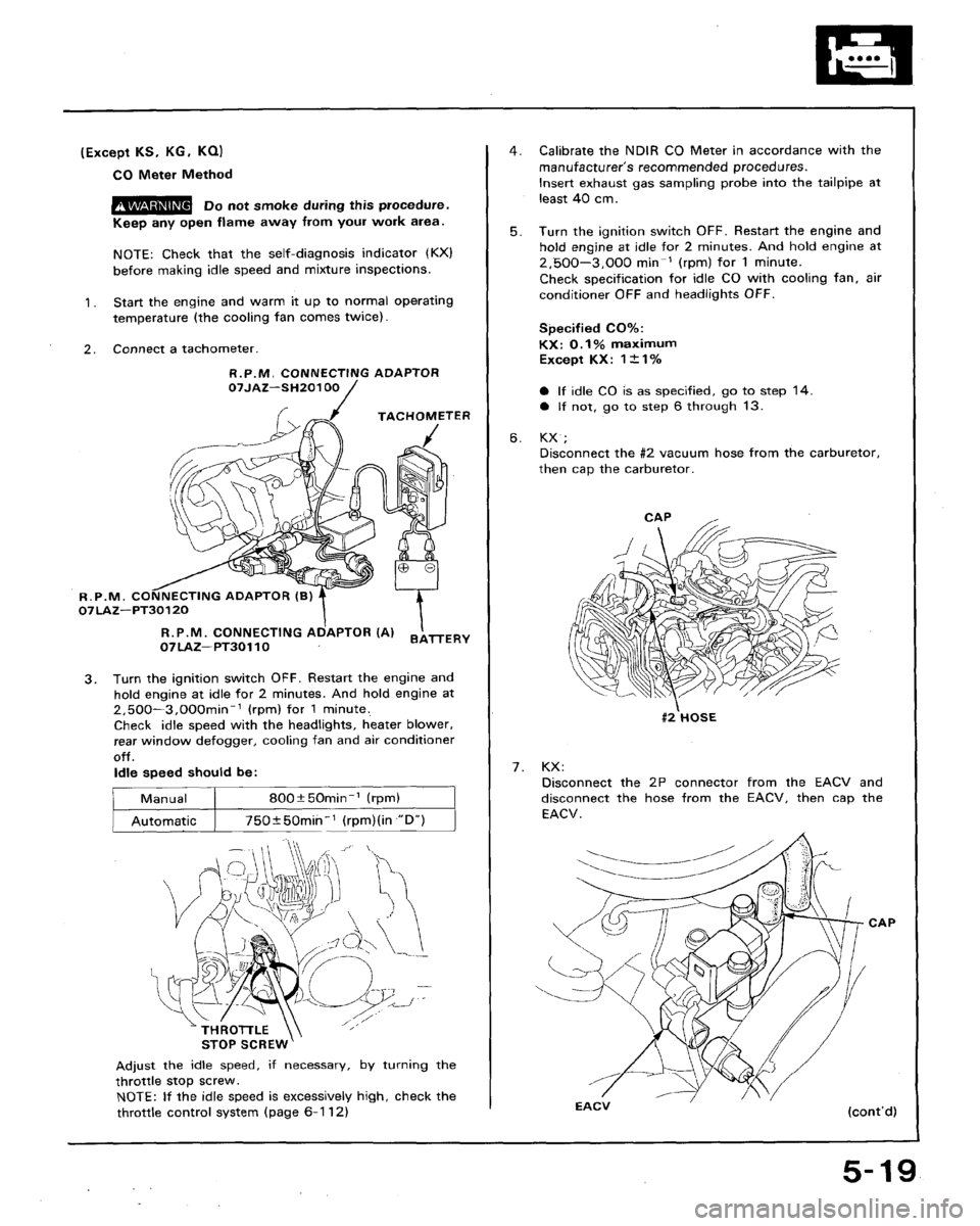 HONDA ACCORD 1992 CB / 4.G Workshop Manual 