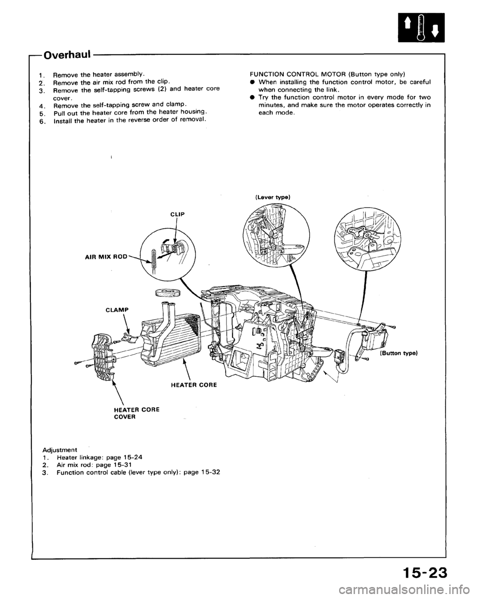 HONDA ACCORD 1992 CB / 4.G Workshop Manual 