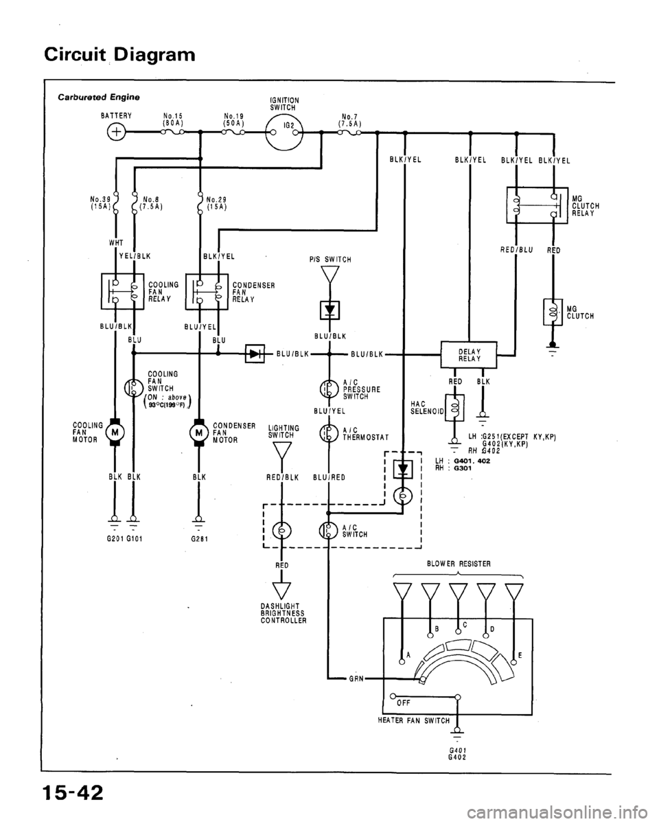 HONDA ACCORD 1992 CB / 4.G Workshop Manual 