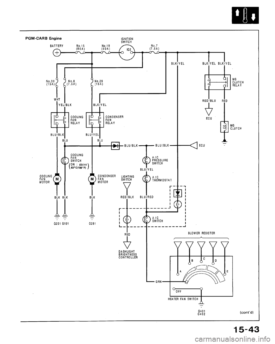 HONDA ACCORD 1992 CB / 4.G Workshop Manual 
