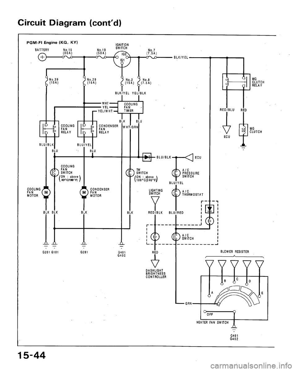 HONDA ACCORD 1992 CB / 4.G Workshop Manual 