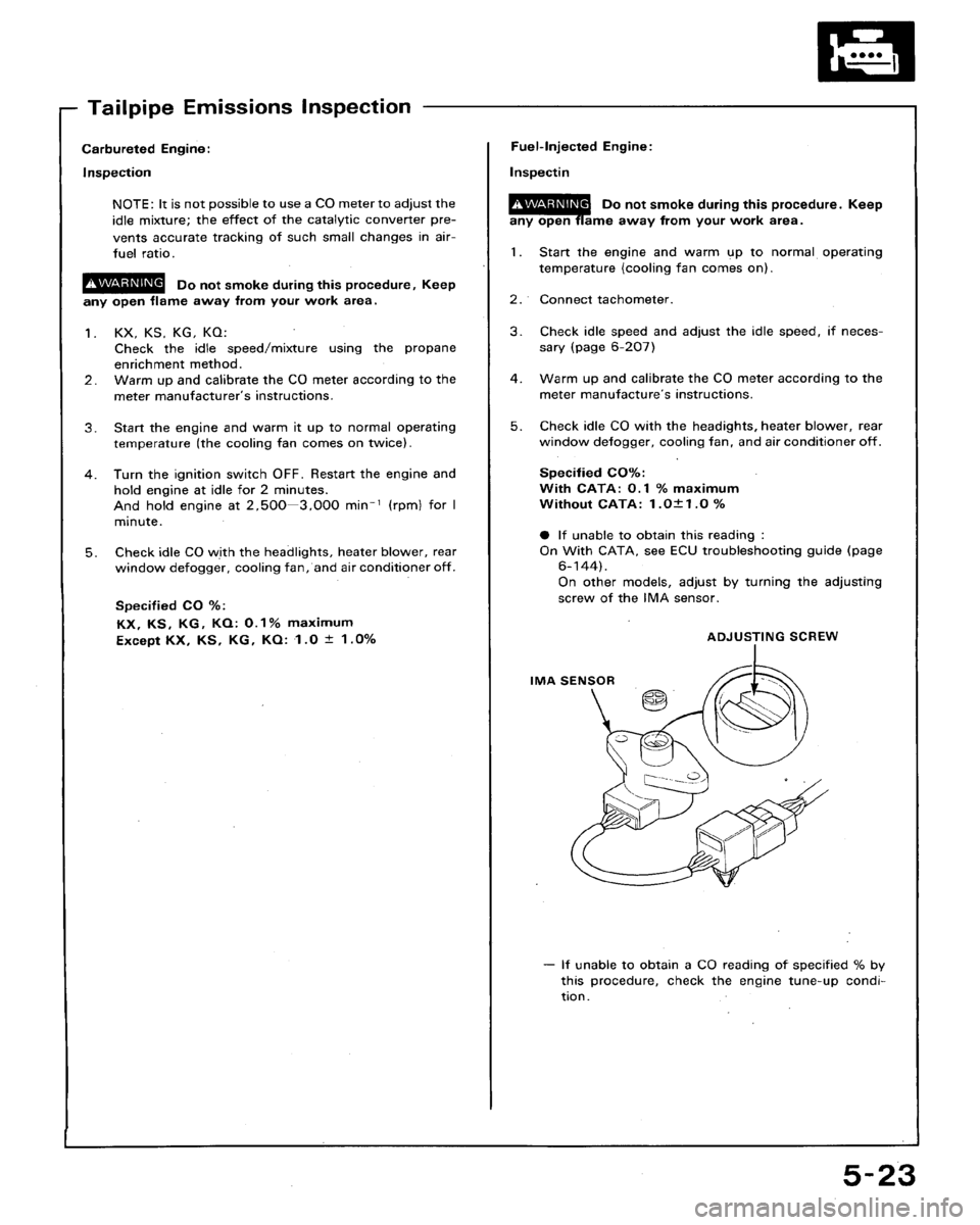 HONDA ACCORD 1992 CB / 4.G Workshop Manual 