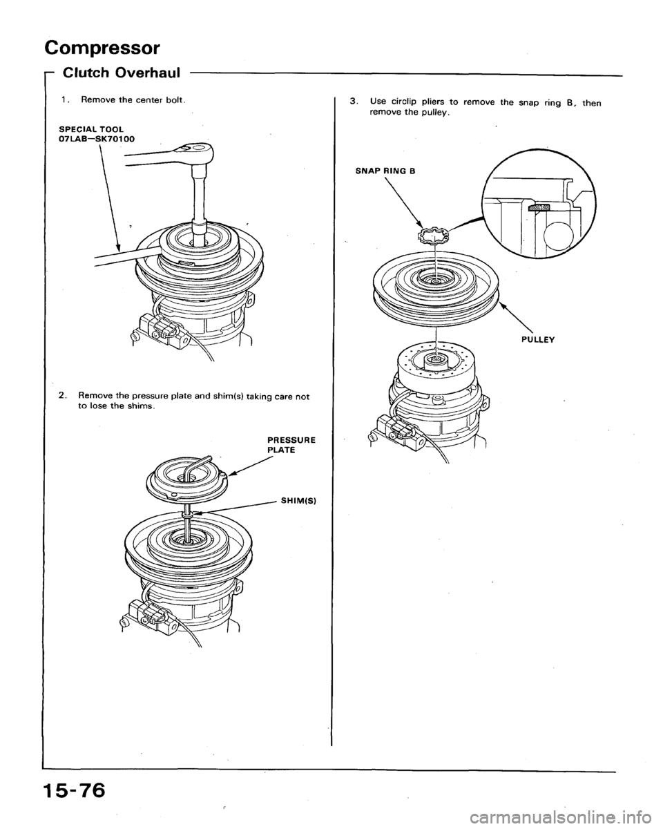 HONDA ACCORD 1992 CB / 4.G Workshop Manual 