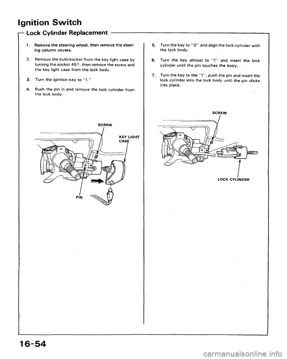 HONDA ACCORD 1992 CB / 4.G Workshop Manual 
