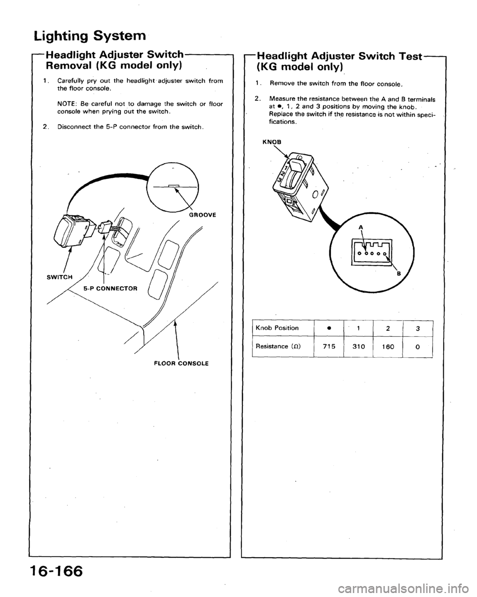 HONDA ACCORD 1992 CB / 4.G Workshop Manual 
