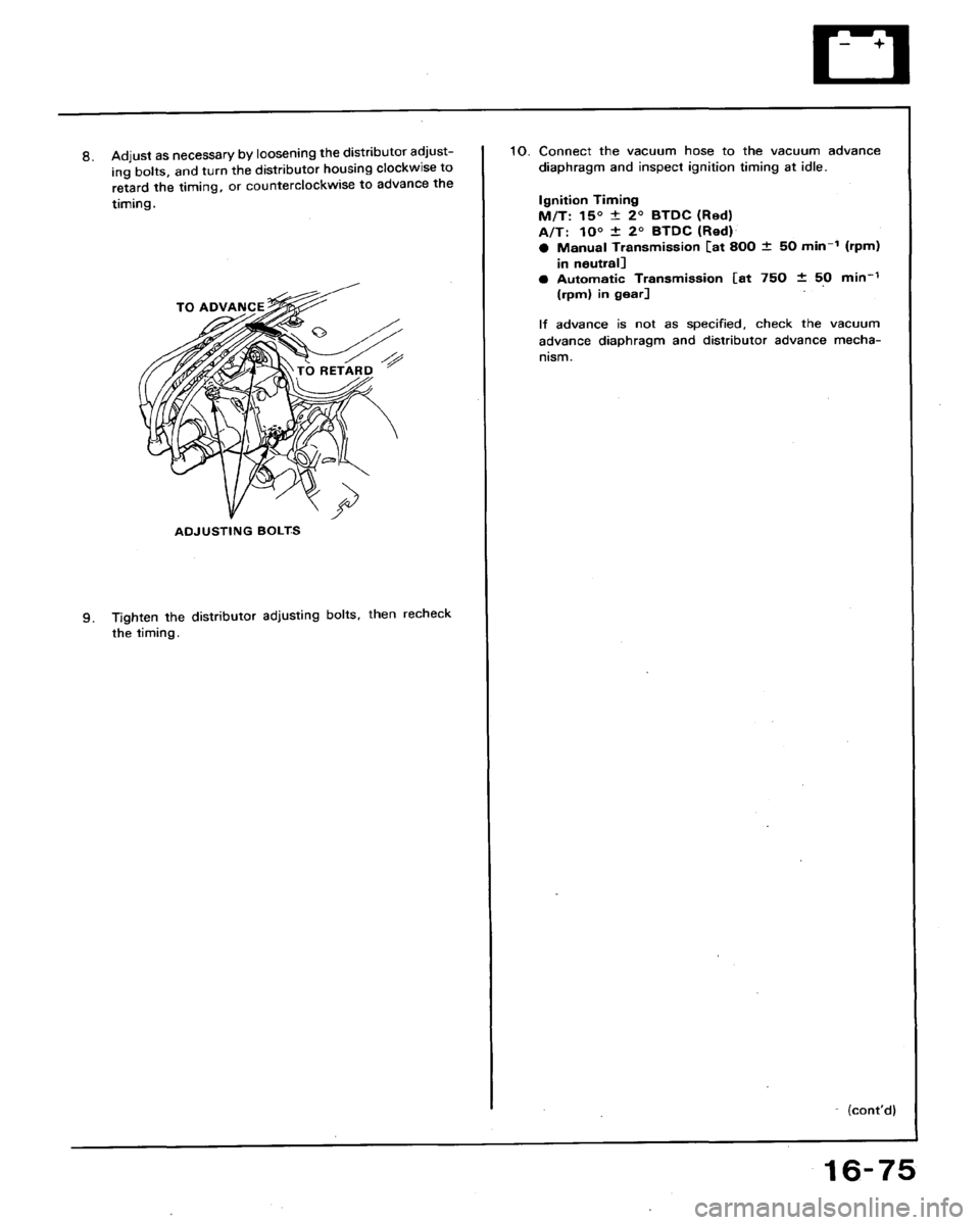 HONDA ACCORD 1992 CB / 4.G Workshop Manual 