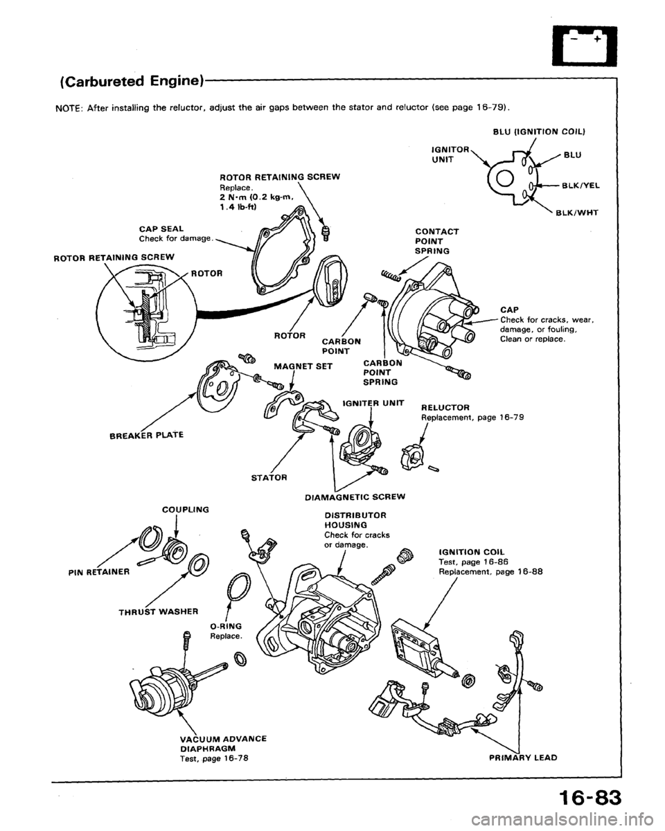 HONDA ACCORD 1992 CB / 4.G Workshop Manual 