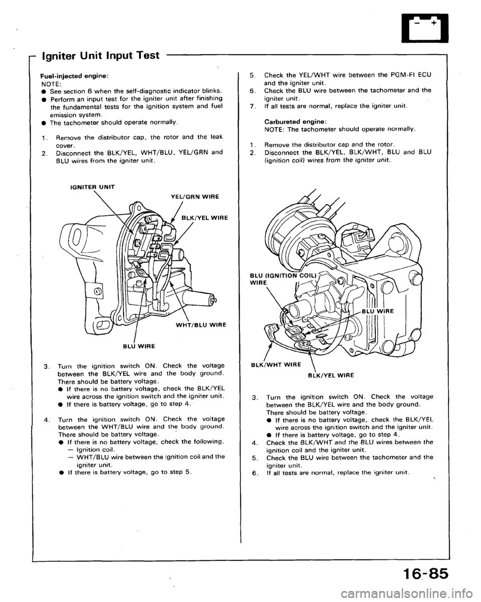 HONDA ACCORD 1992 CB / 4.G Workshop Manual 