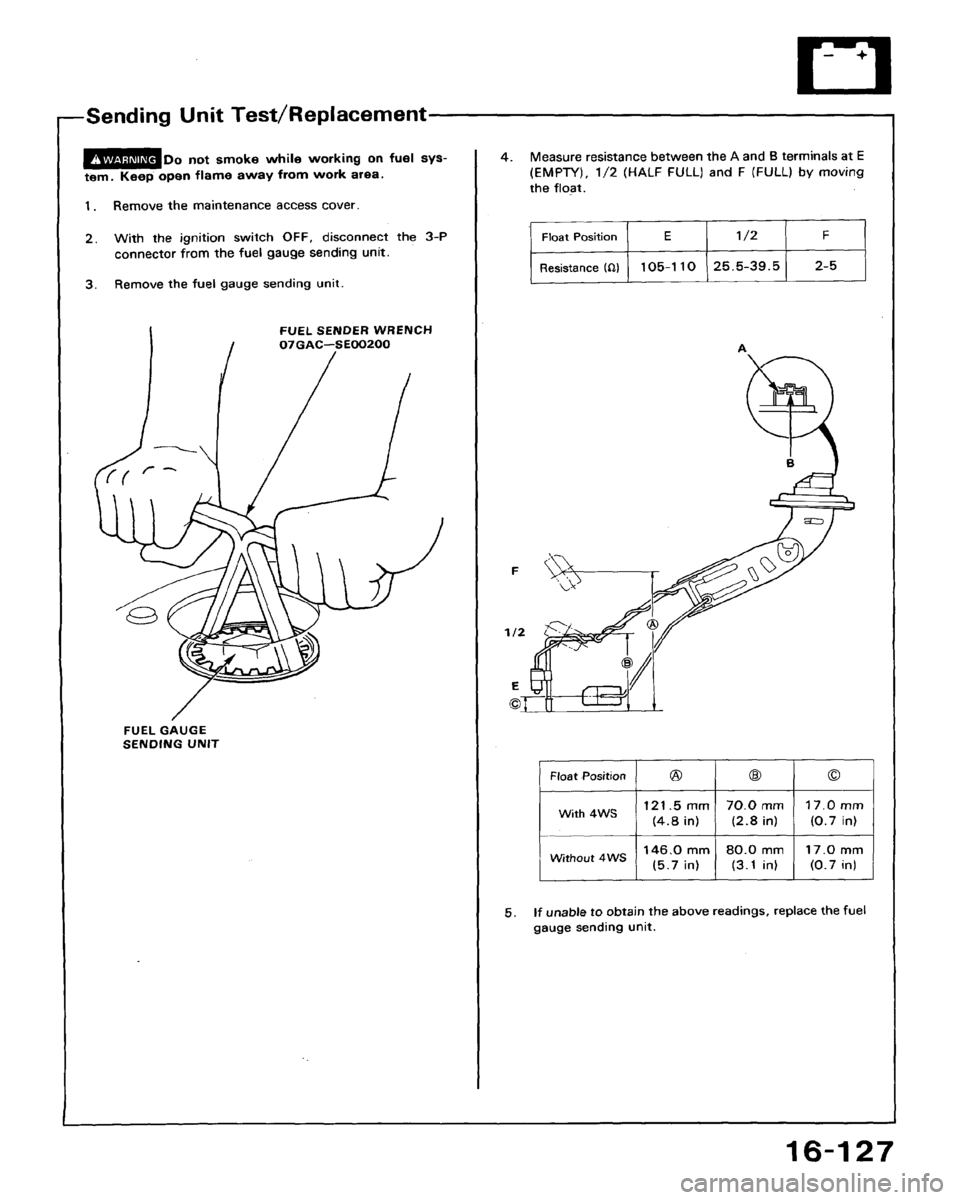 HONDA ACCORD 1992 CB / 4.G Workshop Manual 