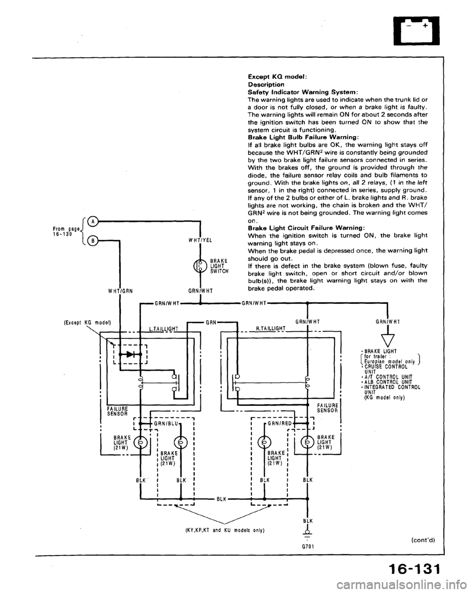HONDA ACCORD 1992 CB / 4.G Workshop Manual 