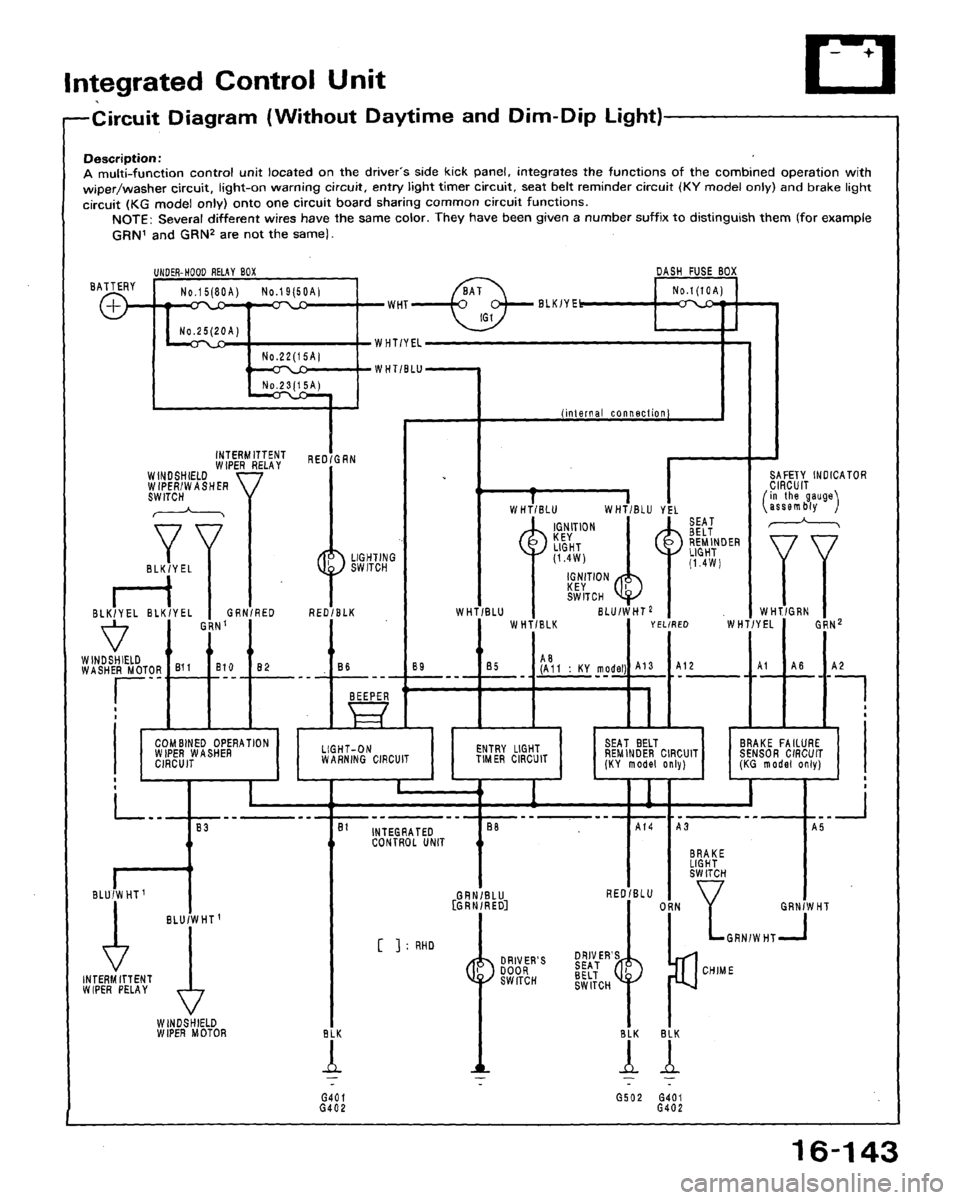 HONDA ACCORD 1992 CB / 4.G Workshop Manual 