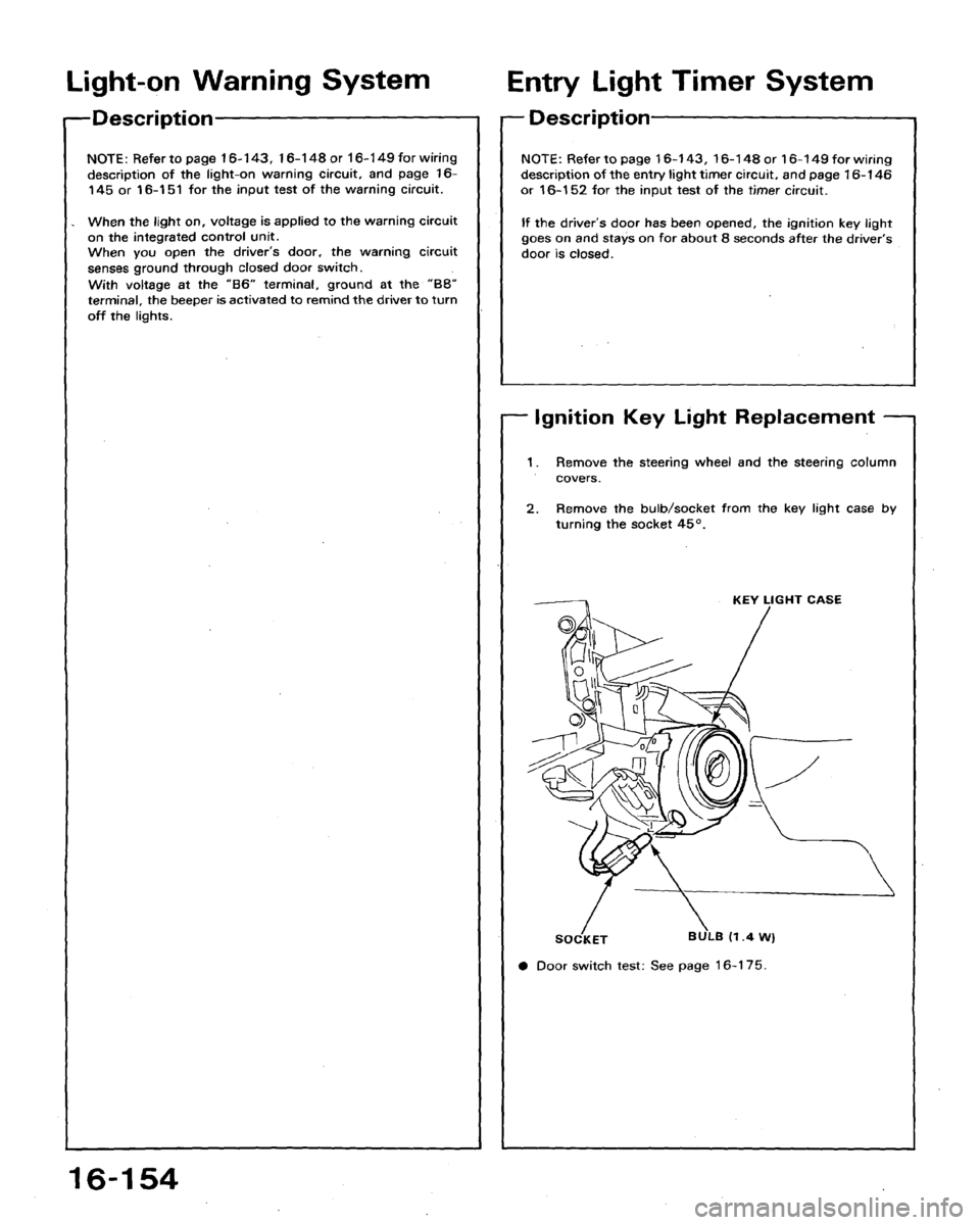 HONDA ACCORD 1992 CB / 4.G Workshop Manual 