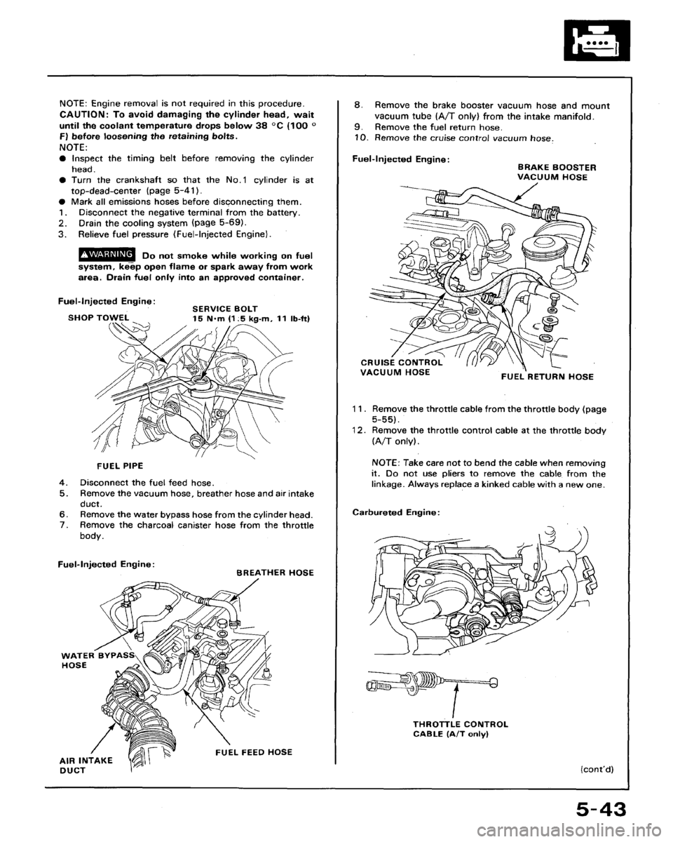 HONDA ACCORD 1992 CB / 4.G Workshop Manual 