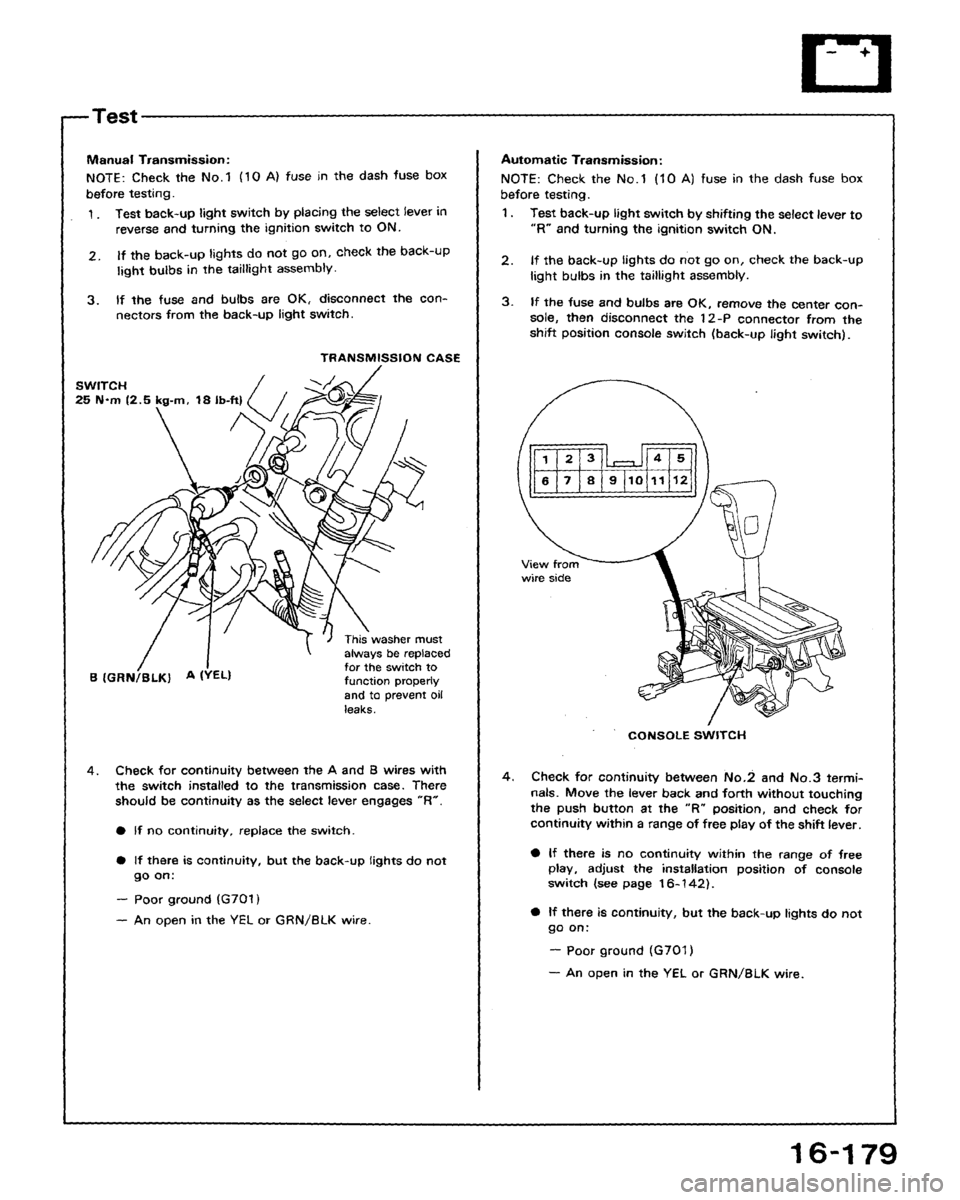 HONDA ACCORD 1992 CB / 4.G Workshop Manual 