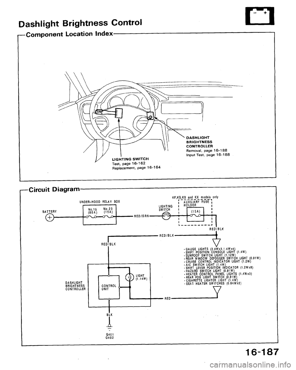 HONDA ACCORD 1992 CB / 4.G Workshop Manual 